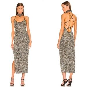 Dundas X Revolve Size Small Joplin Midi Dress Leopard Print
